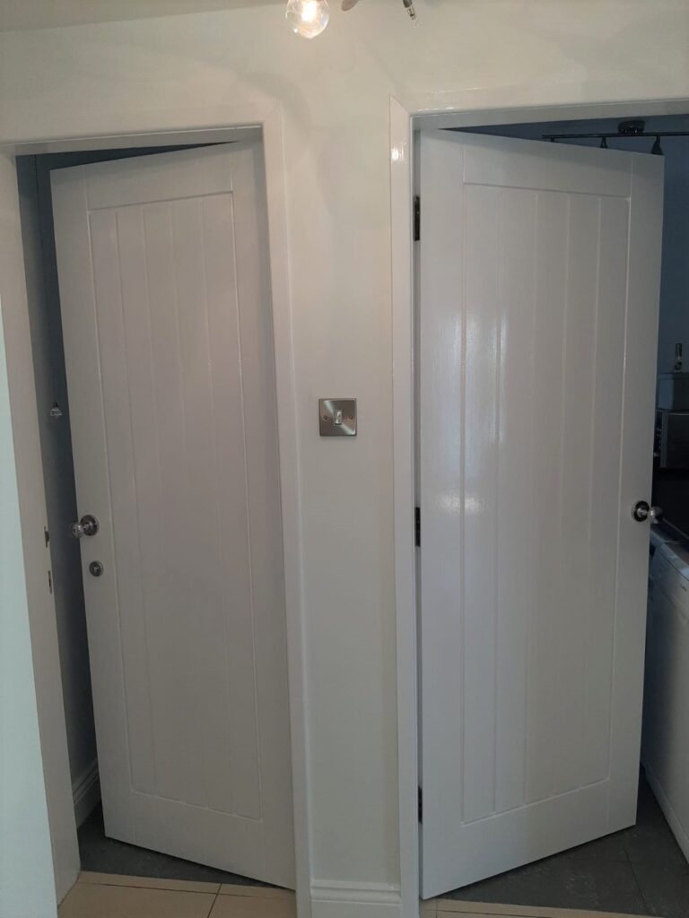 Painted doors and skirting boards