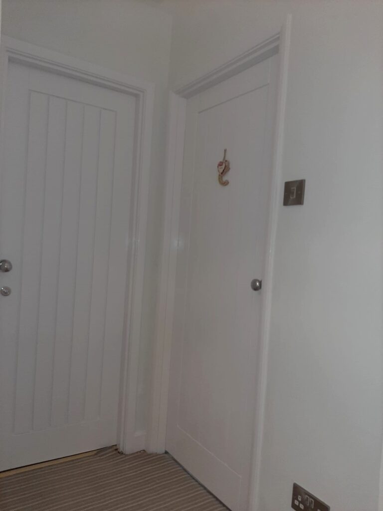 Painted doors and skirting boards
