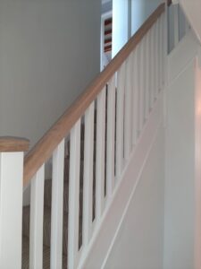 Painted stair parts